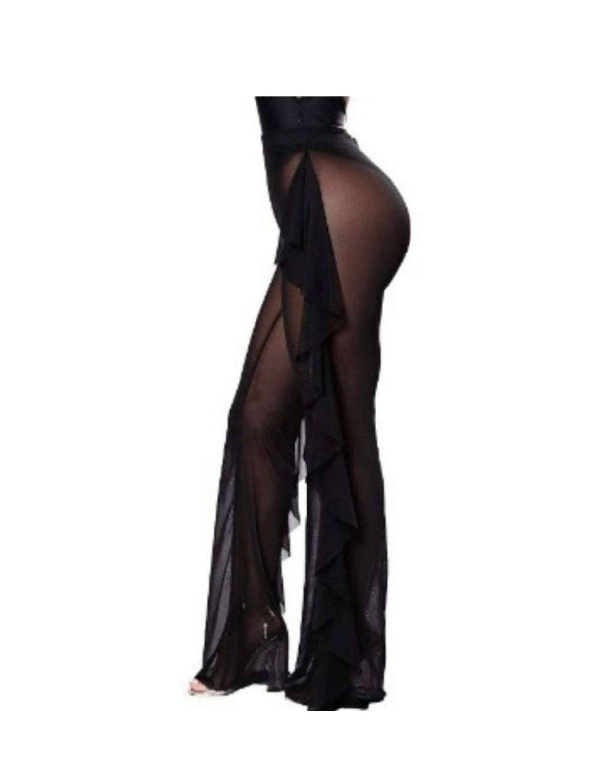 Sheer Ruffle Pants Cover up Size XL