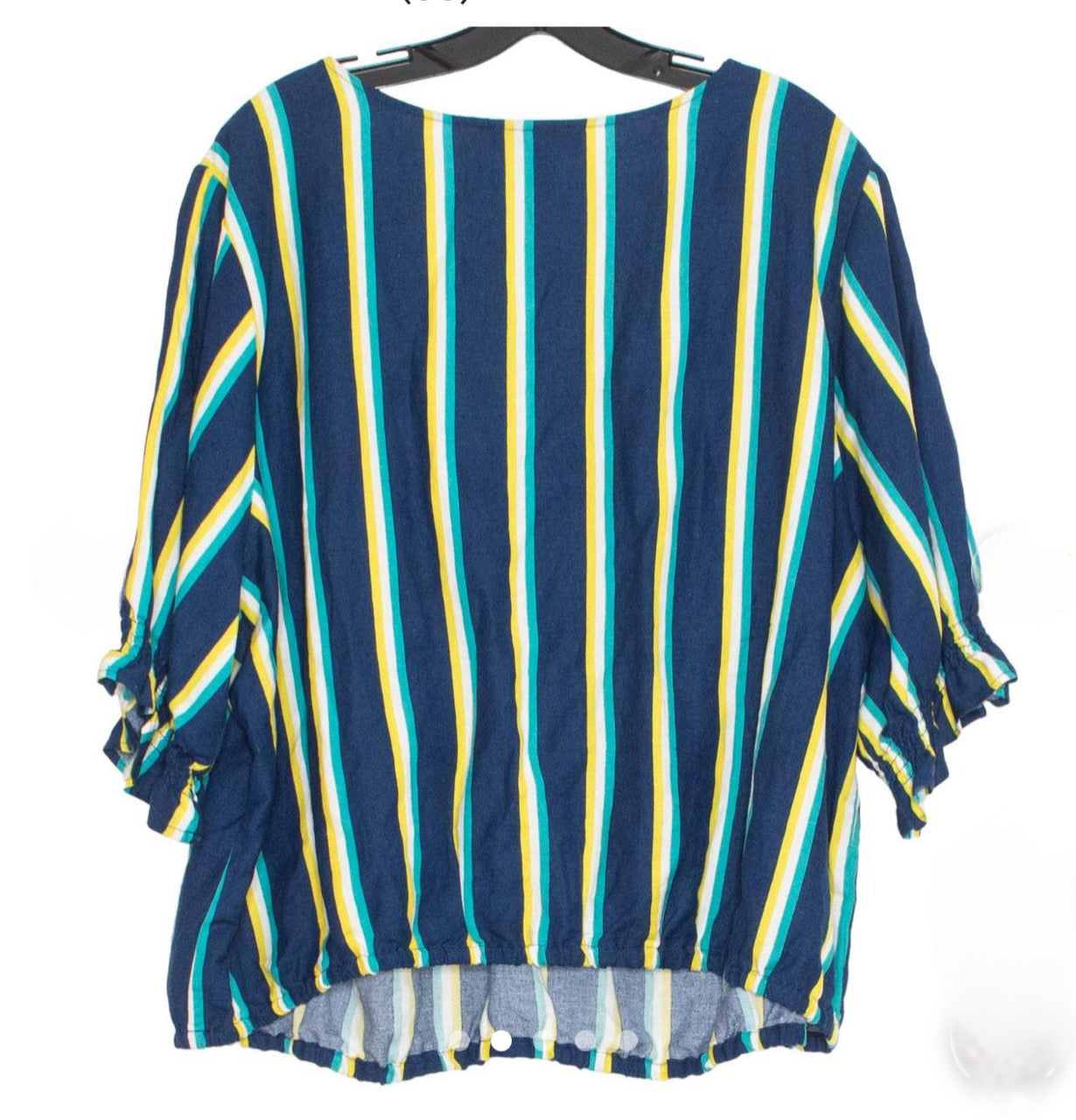 Ashley Stewart Top Blue with Stripes
