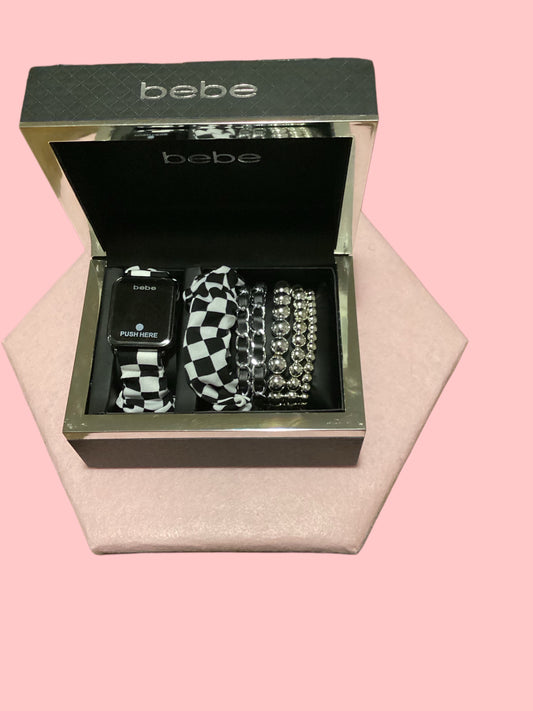 Bebe Black and White Watch Set