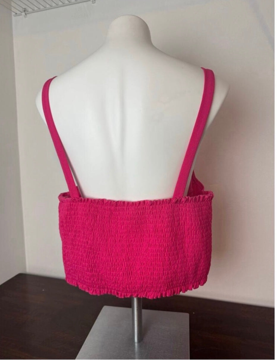 Barbie Pink with Rhinestones and Fringe Cami