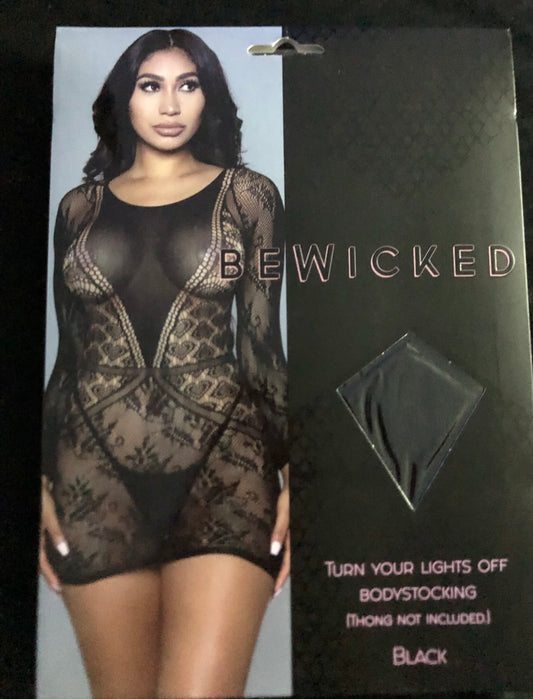 Black Lace Bodystocking