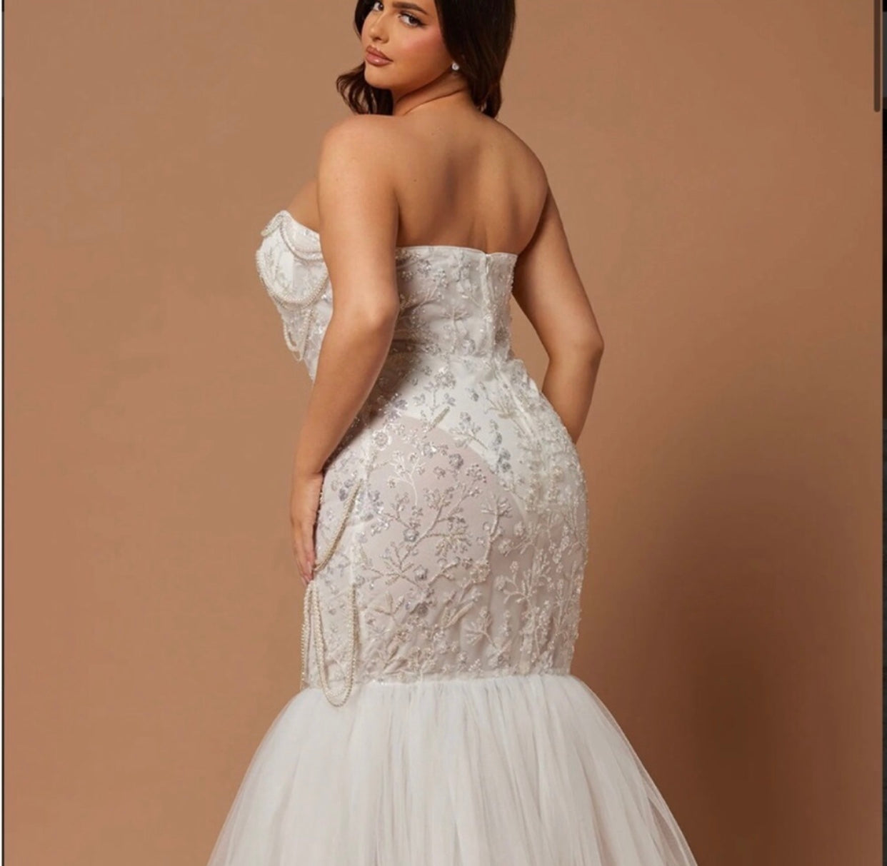 Plus Diamond&Pearl Gown