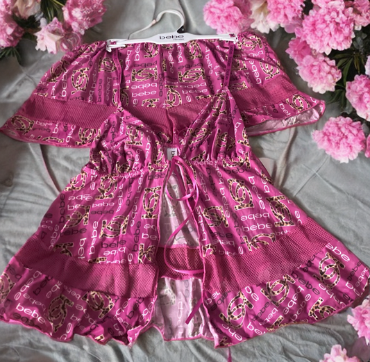 Bebe Pink Patterned Sleepwear (2pcs Set)