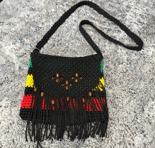 Jamaican beaded Crossbody Purse